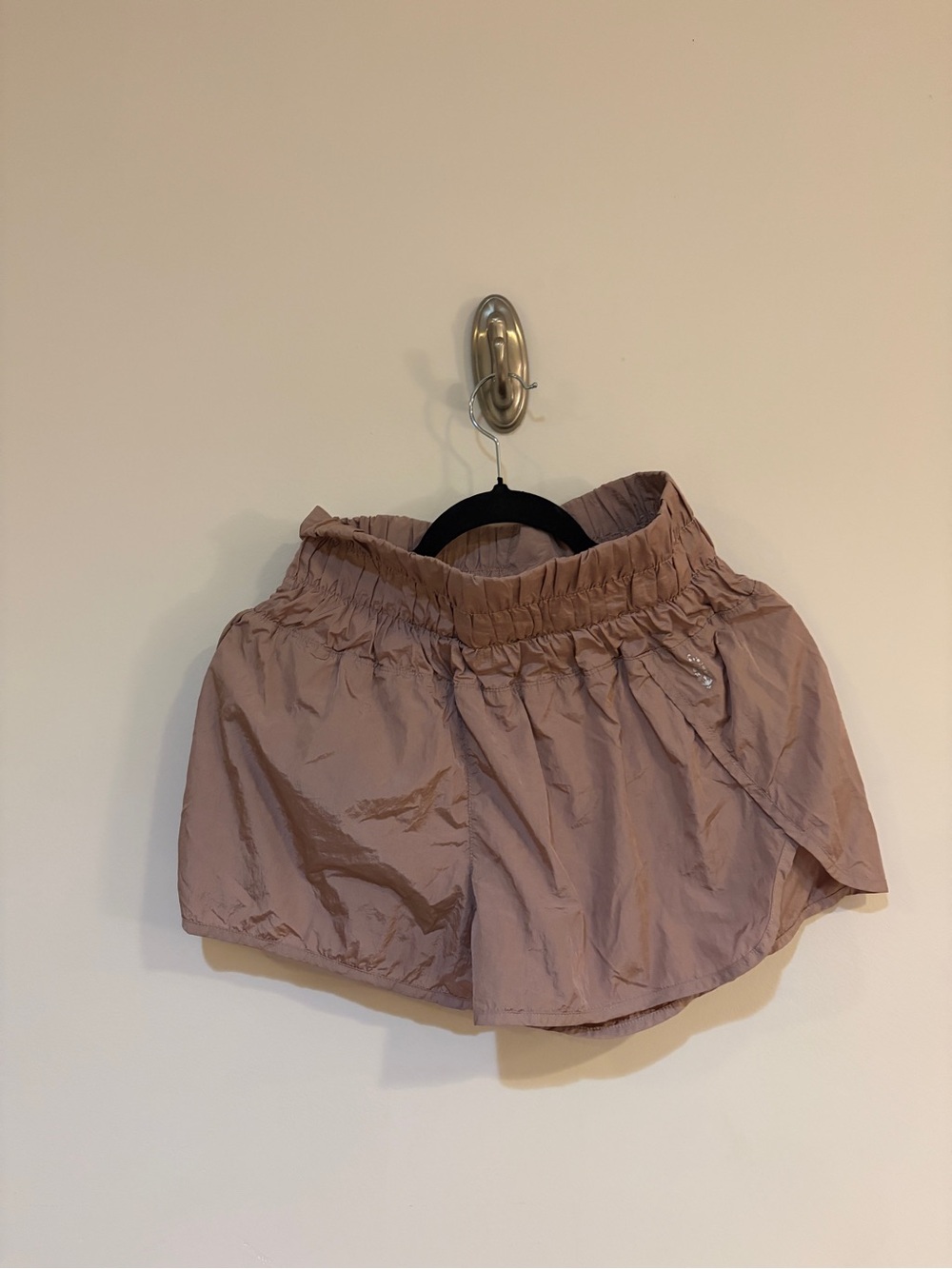 Free People Movement Light Mauve Women's Elastic Waist Athletic Shorts